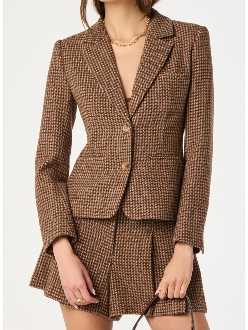 ASTR Brown Plaid Blazer
